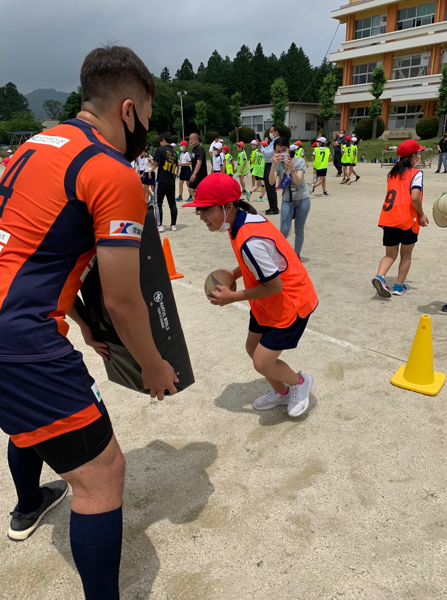 ラグビー体験授業実施報告(茨城県笠間市立岩間第三小学校)